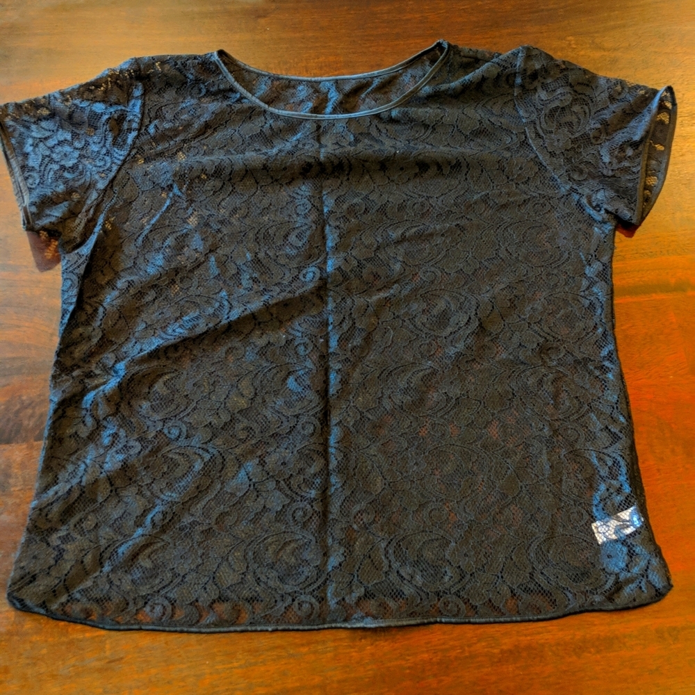 American Apparel Black Lace Top